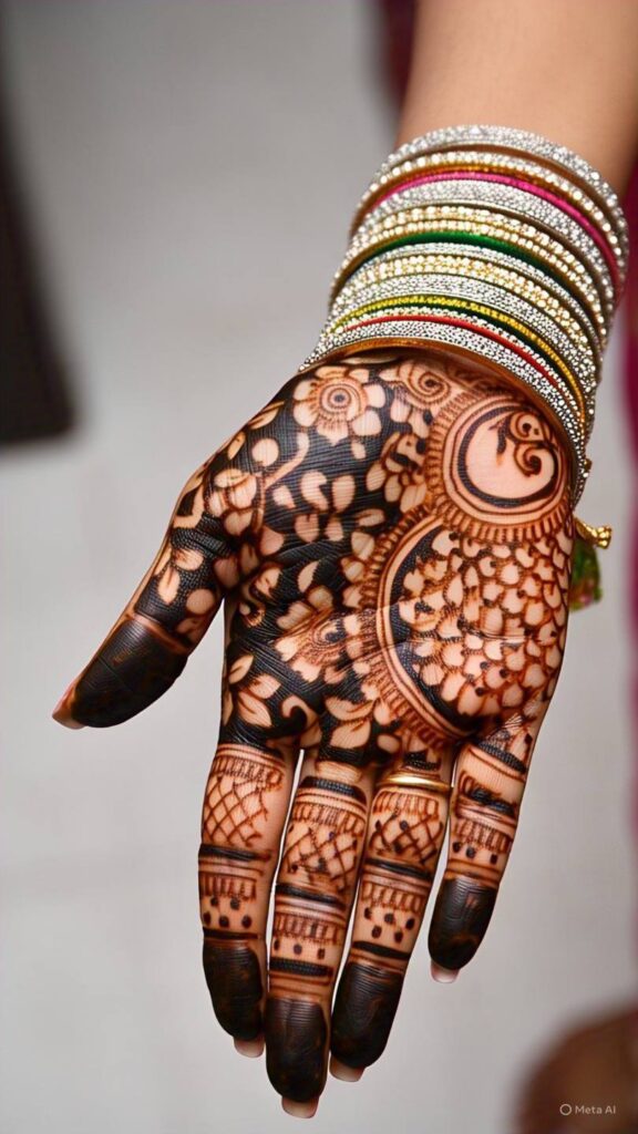 left hand mehndi design