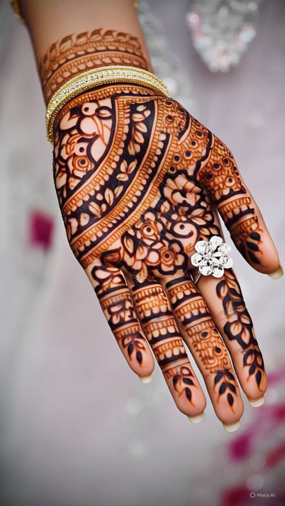left hand mehndi design