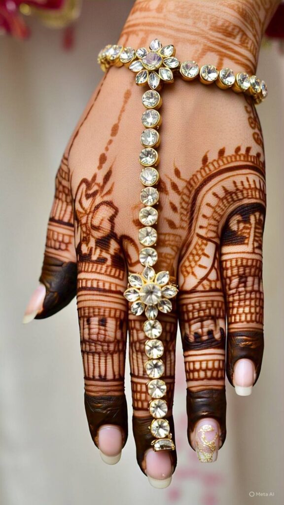 left hand mehndi design