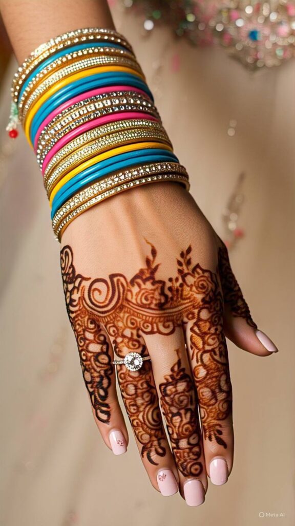 left hand mehndi design