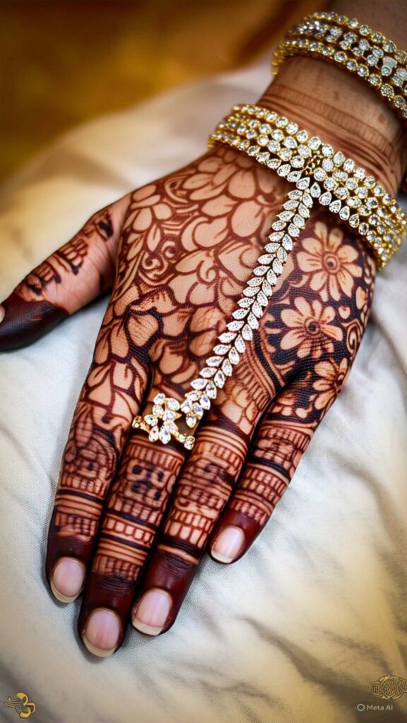 left hand mehndi design