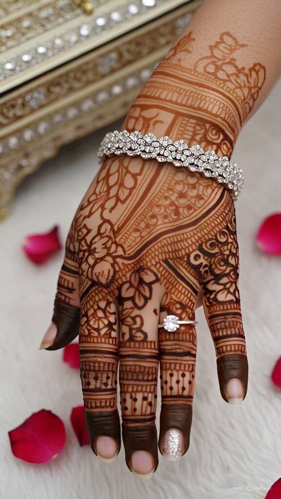 left hand mehndi design