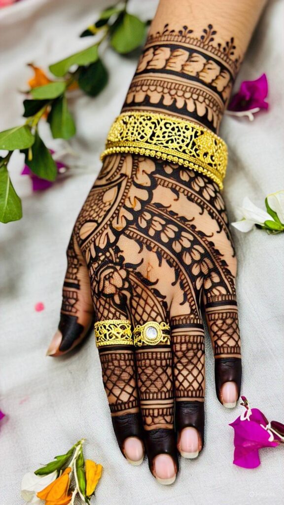 left hand mehndi design