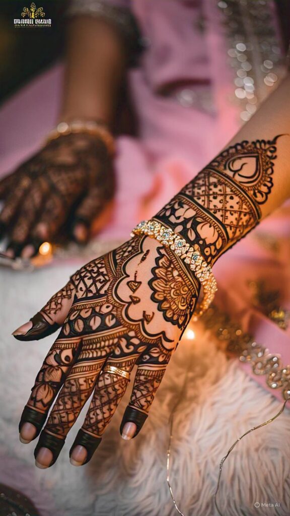 left hand mehndi design