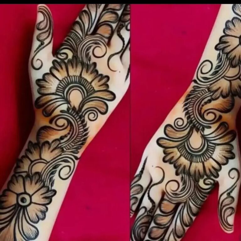 modern royal front hand mehndi design