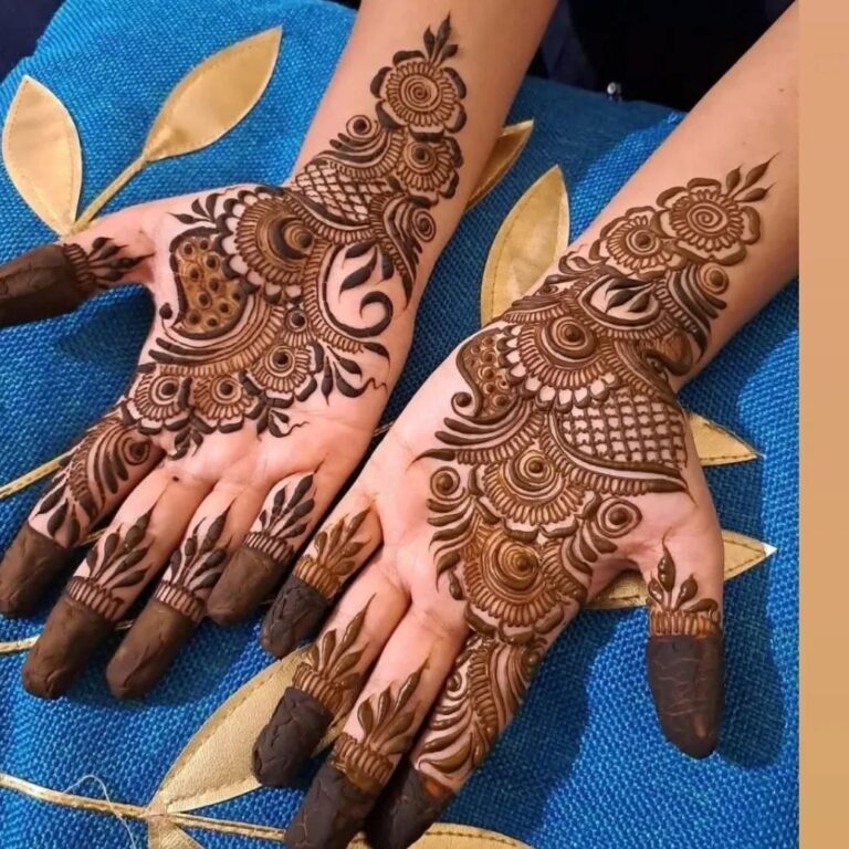 modern royal front hand mehndi design