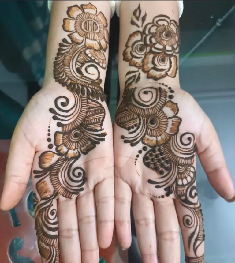 modern royal front hand mehndi design