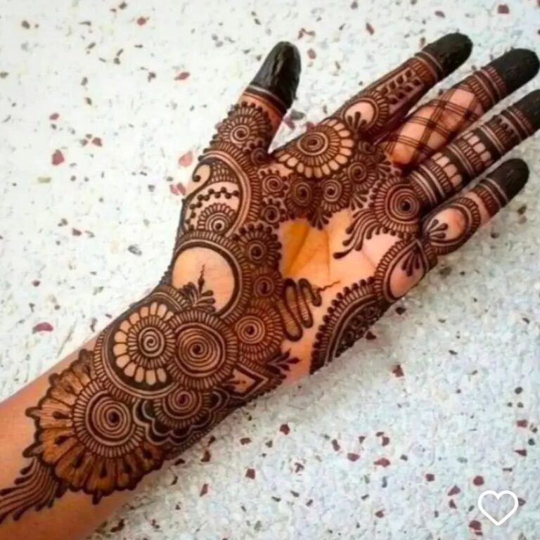 modern royal front hand mehndi design