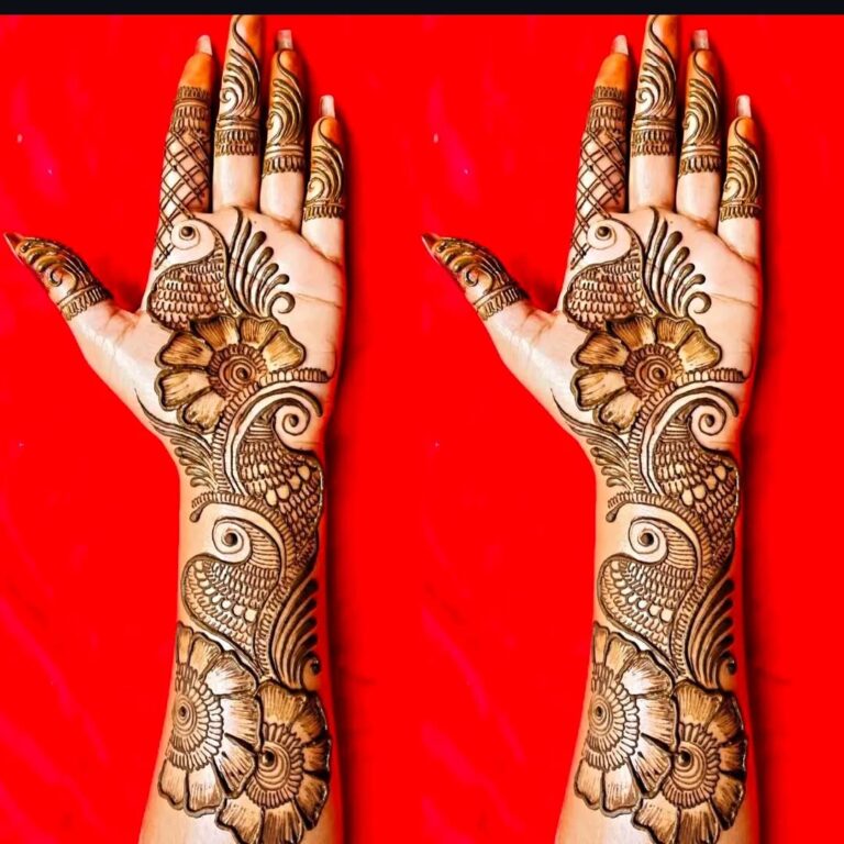 modern royal front hand mehndi design