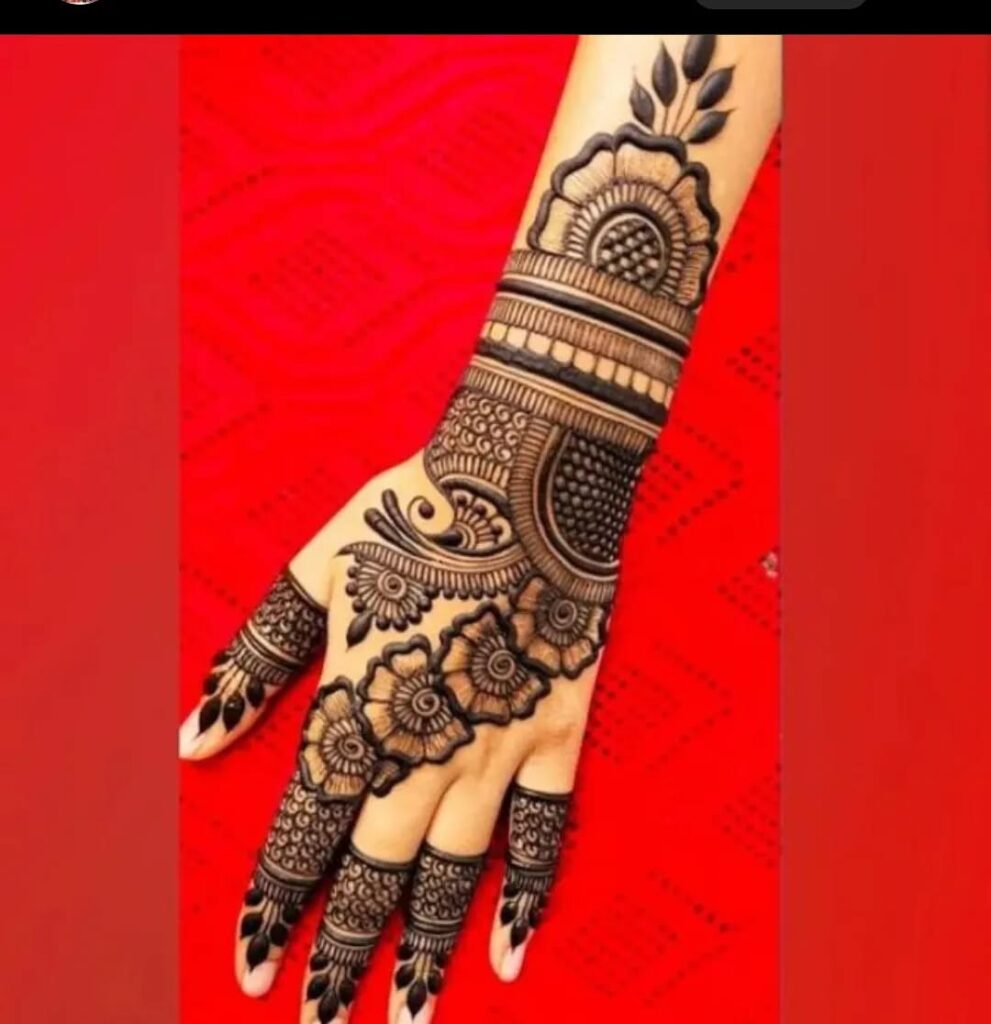 flower stylish back hand mehndi design​