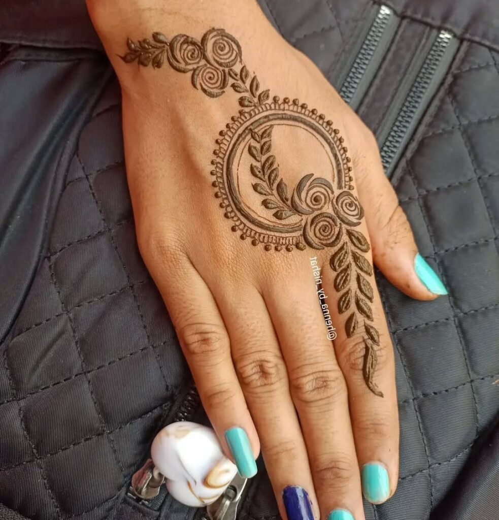 flower stylish back hand mehndi design​