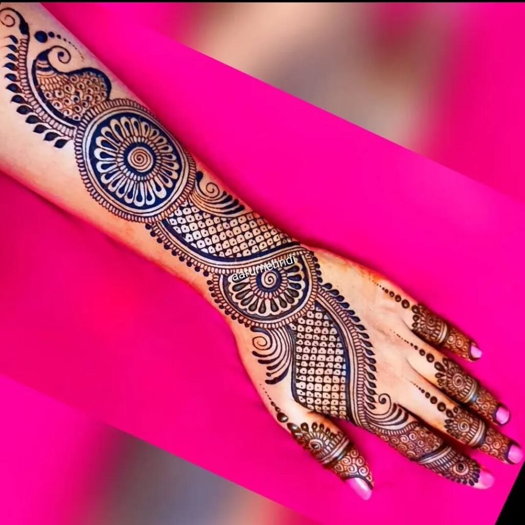 flower stylish back hand mehndi design​