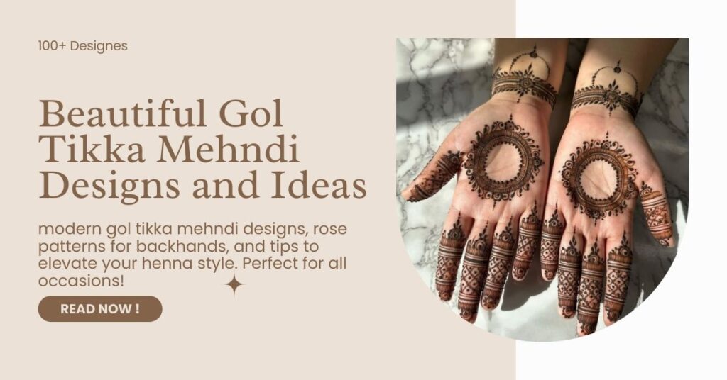 gol tikka mehndi design​