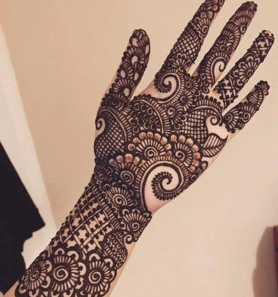 instagram stylish back hand mehndi designs​