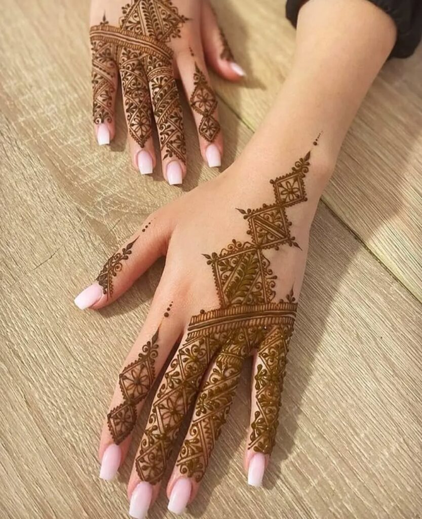 instagram stylish back hand mehndi designs​