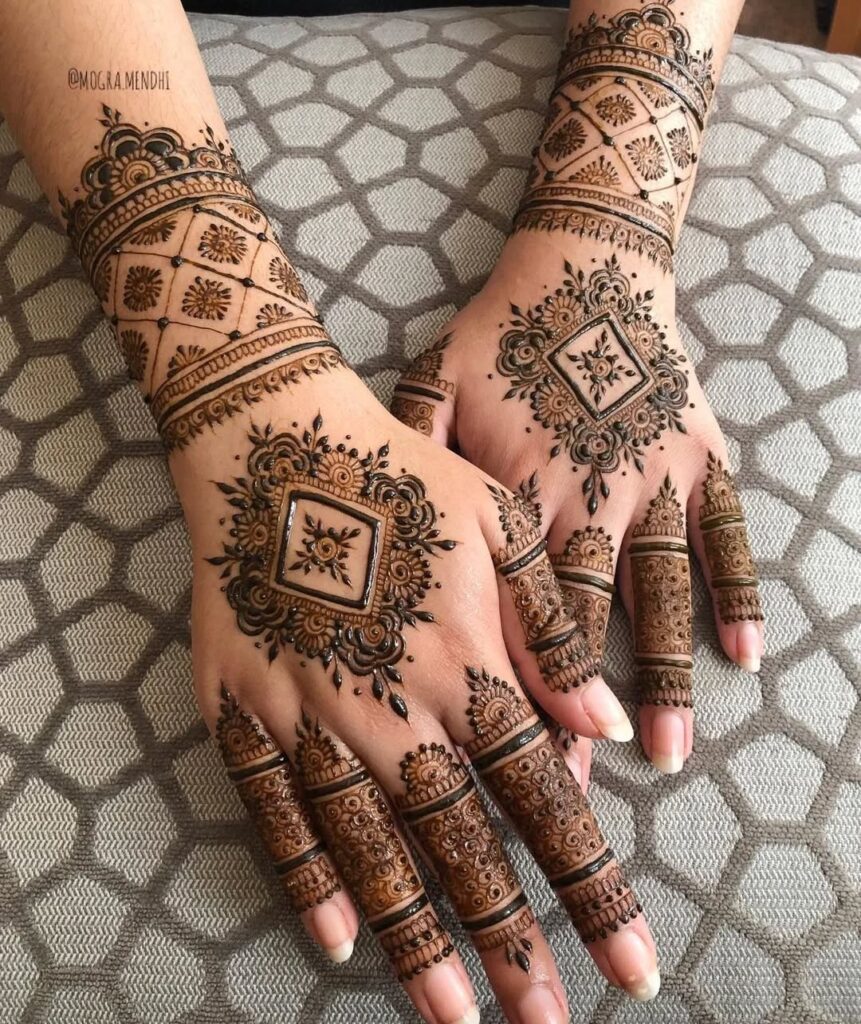 instagram stylish back hand mehndi designs​