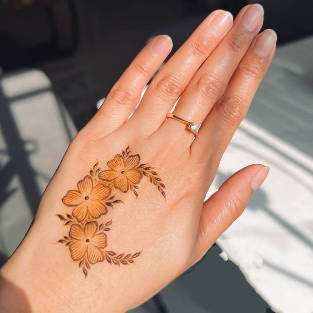 stylish back hand mehndi designs​