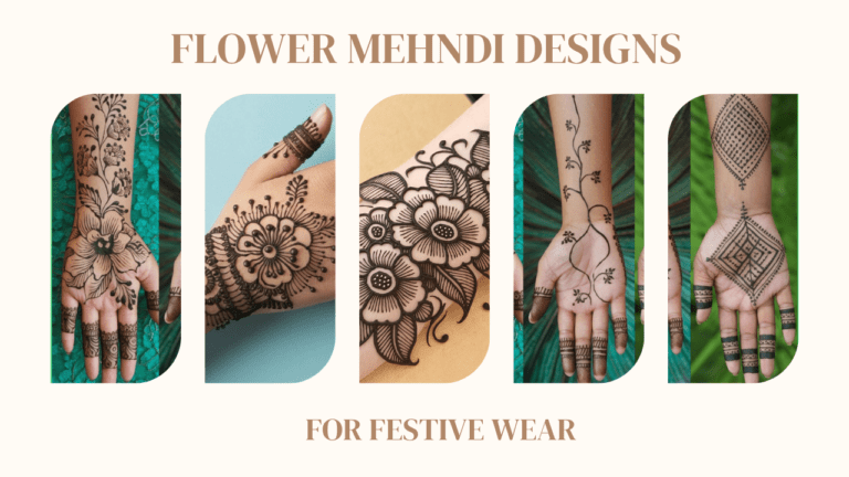 Flower Mehndi Designs for Festive Wear