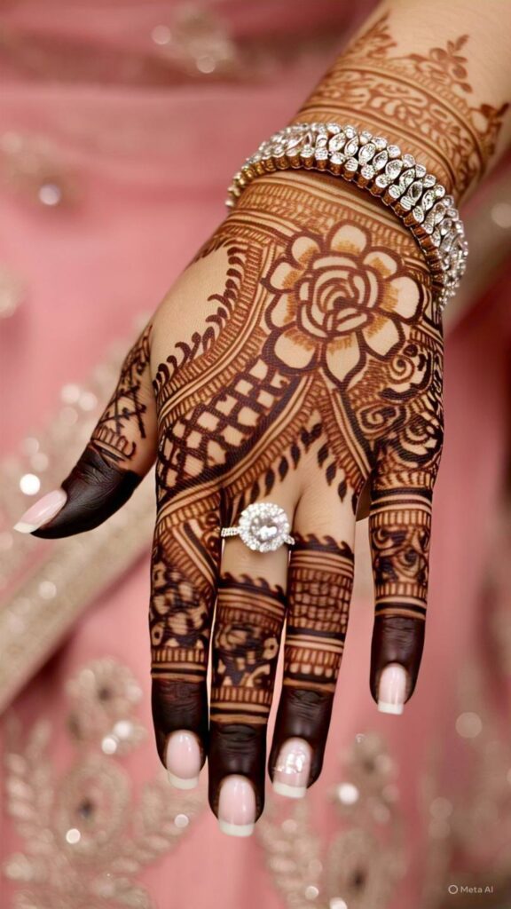 simple royal mehndi design