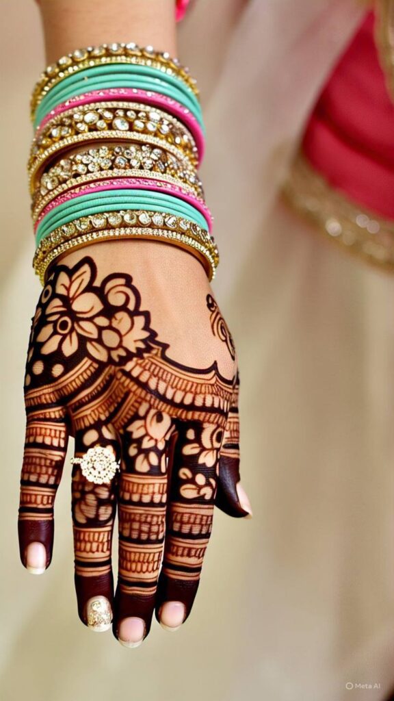 simple royal mehndi design