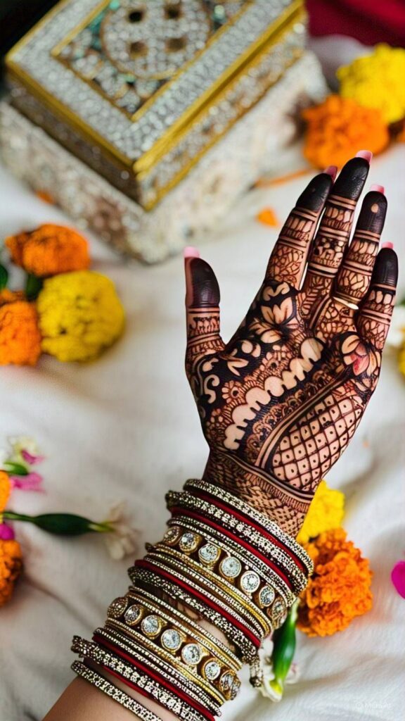 simple royal mehndi design