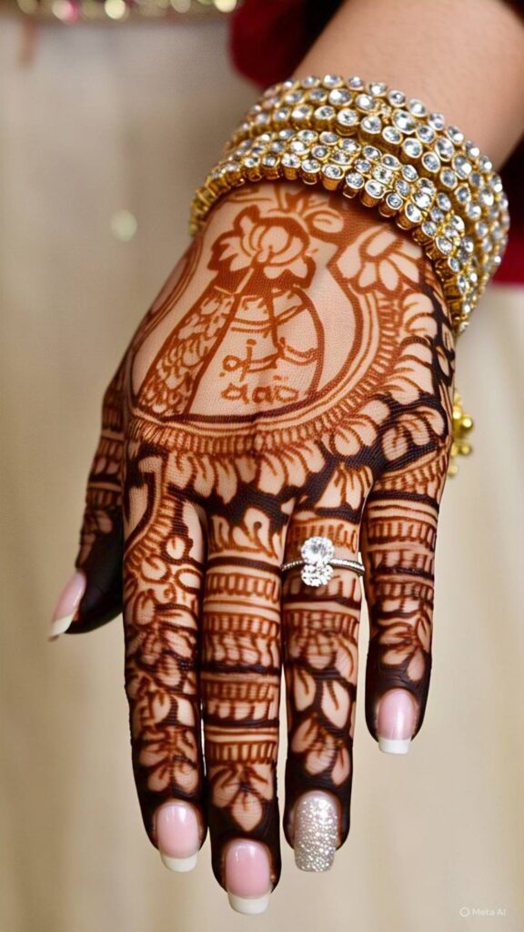 simple royal mehndi design