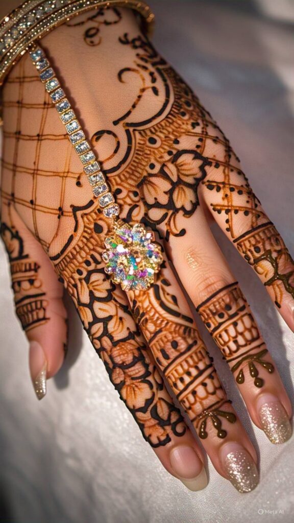 simple royal mehndi design