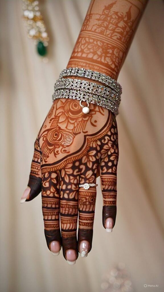 simple royal mehndi design