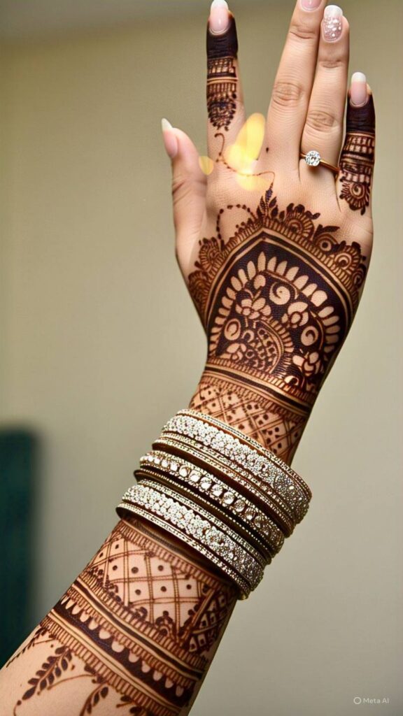 simple royal mehndi design