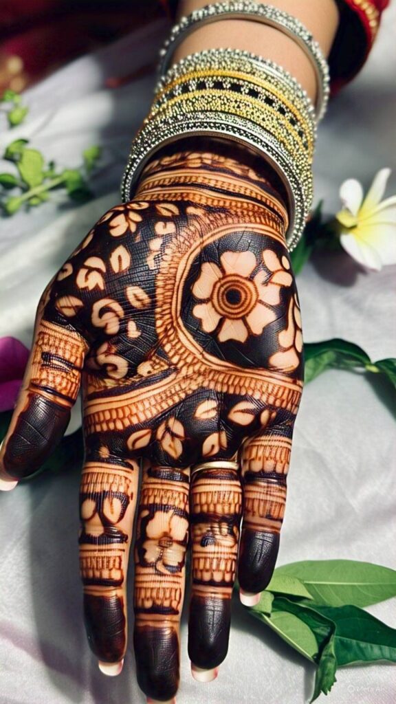 simple royal mehndi design