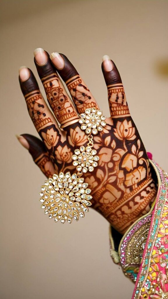engagement mehndi designs for bride