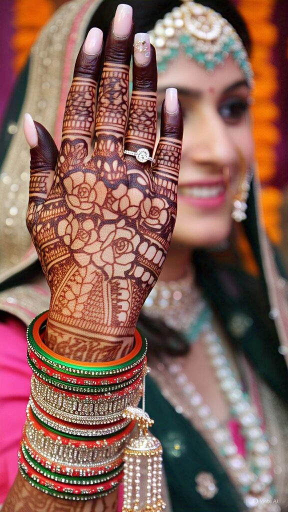 engagement mehndi designs for bride