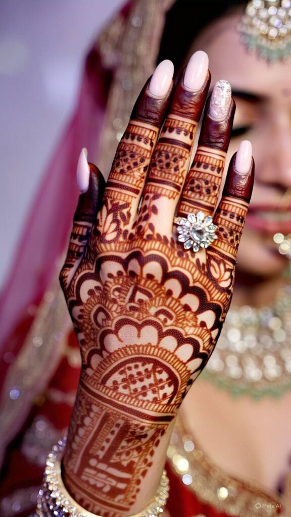 engagement mehndi designs for bride