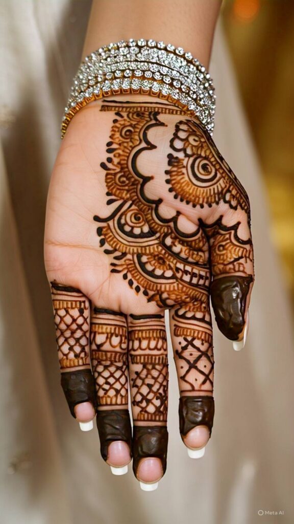 engagement mehndi designs for bride