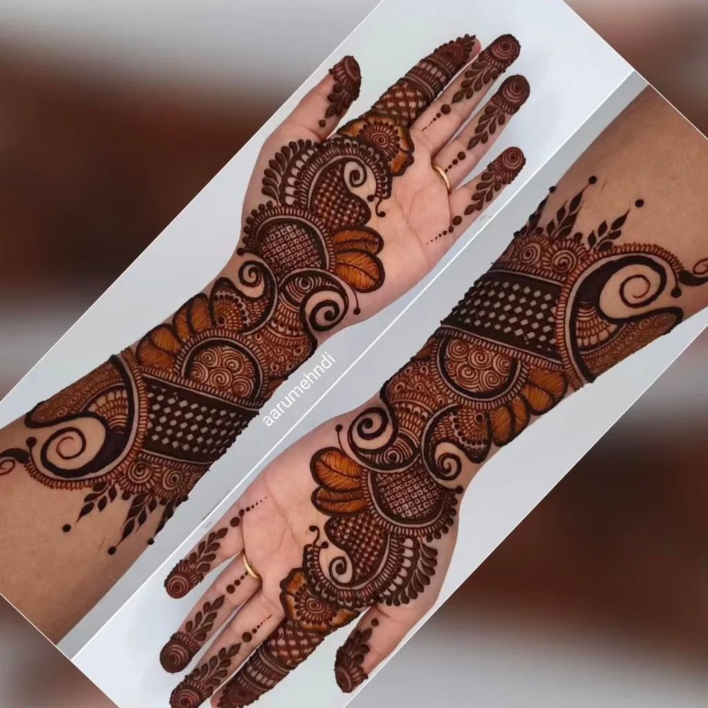full hand mehndi design easy and beautiful