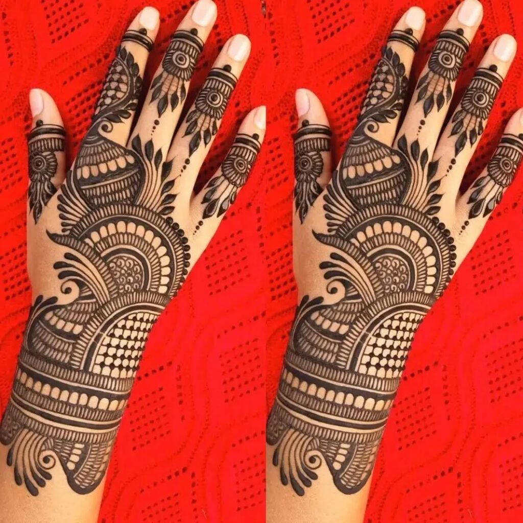 royal front hand mehndi design