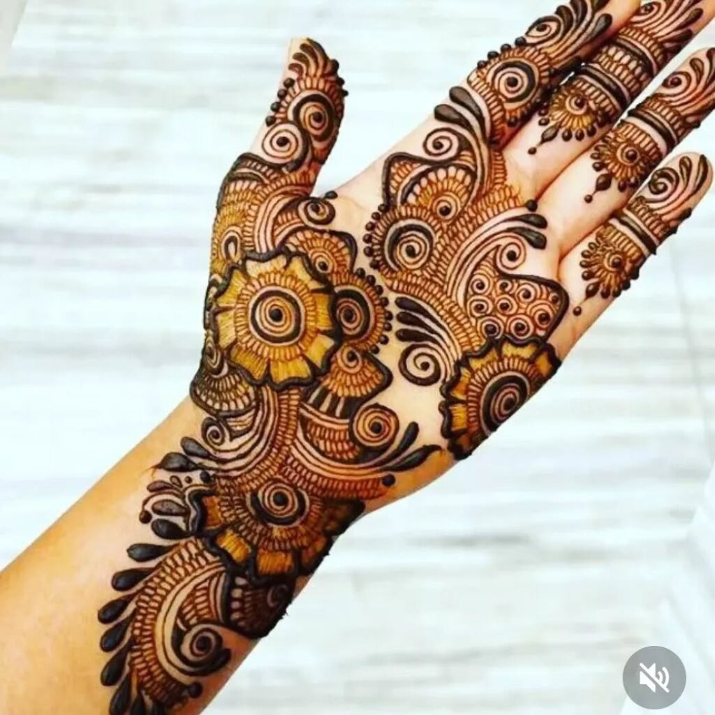 Gol Tikka Mehndi Designs and Ideas