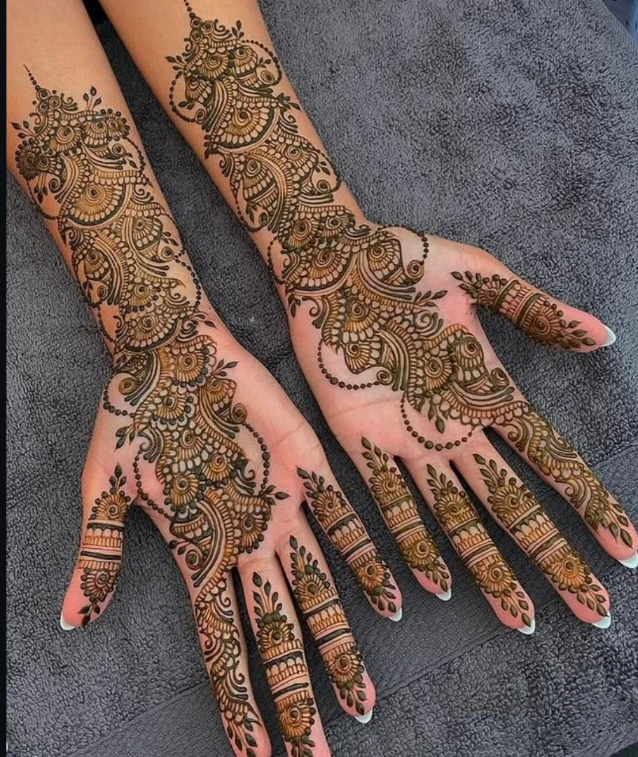 dulhan mehndi design photo