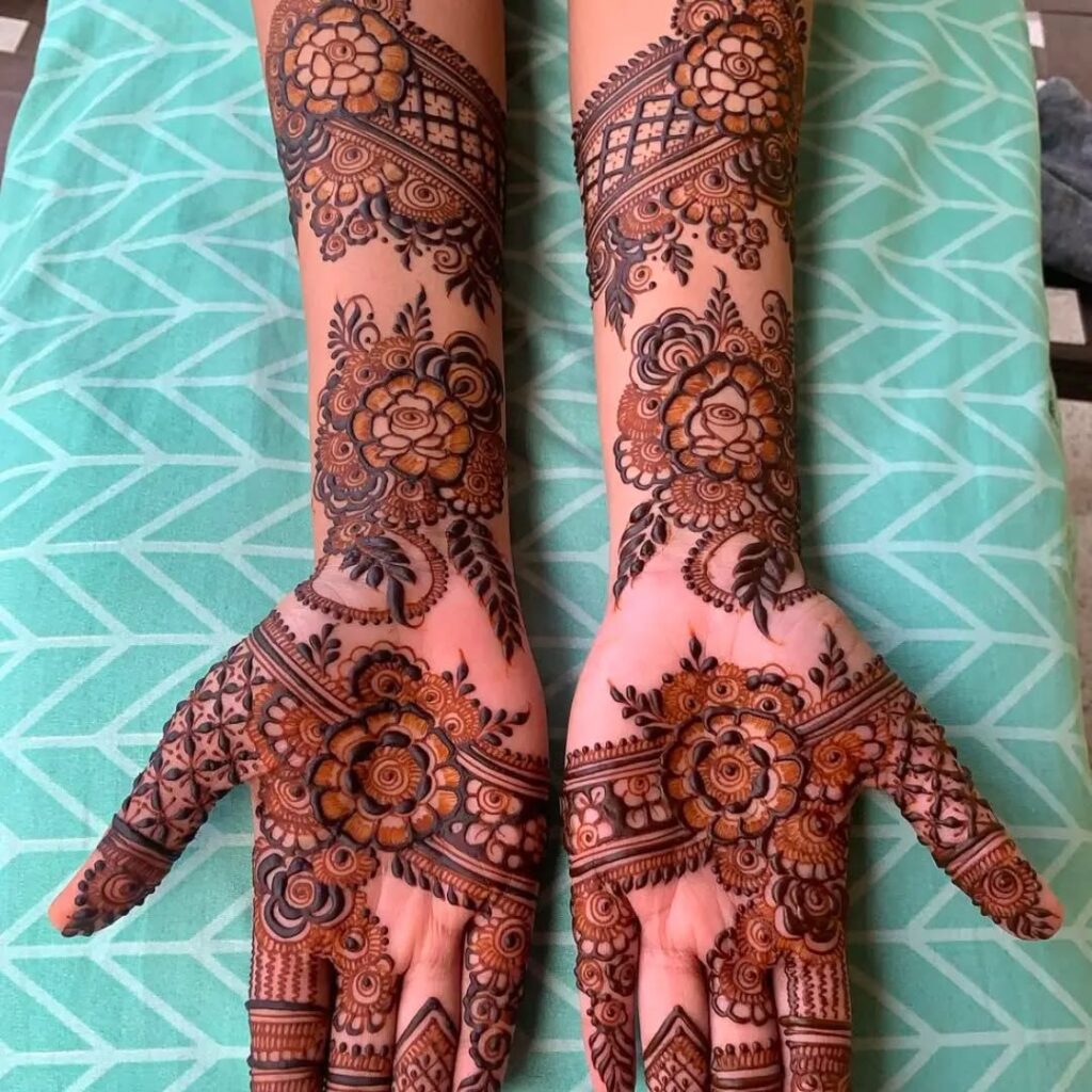 full hand mehndi design photo