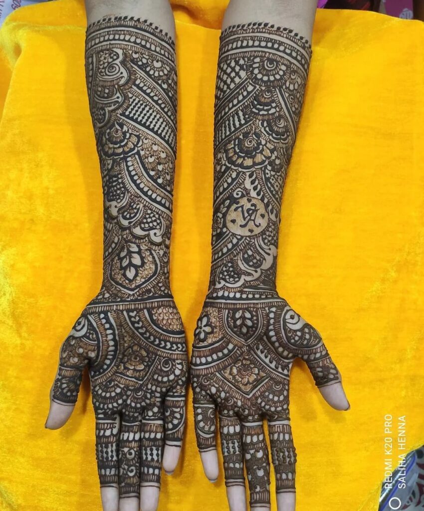 full hand mehndi design photo