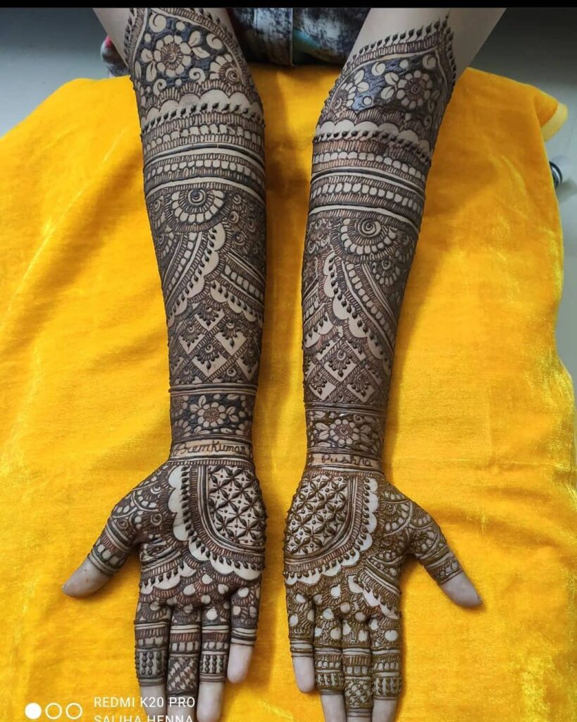 full hand mehndi design photo
