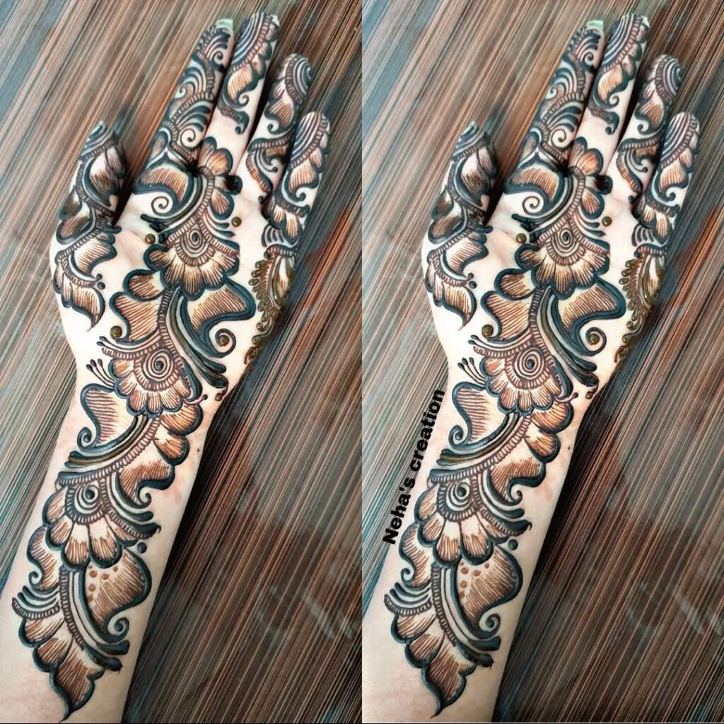 full hand mehndi design photo