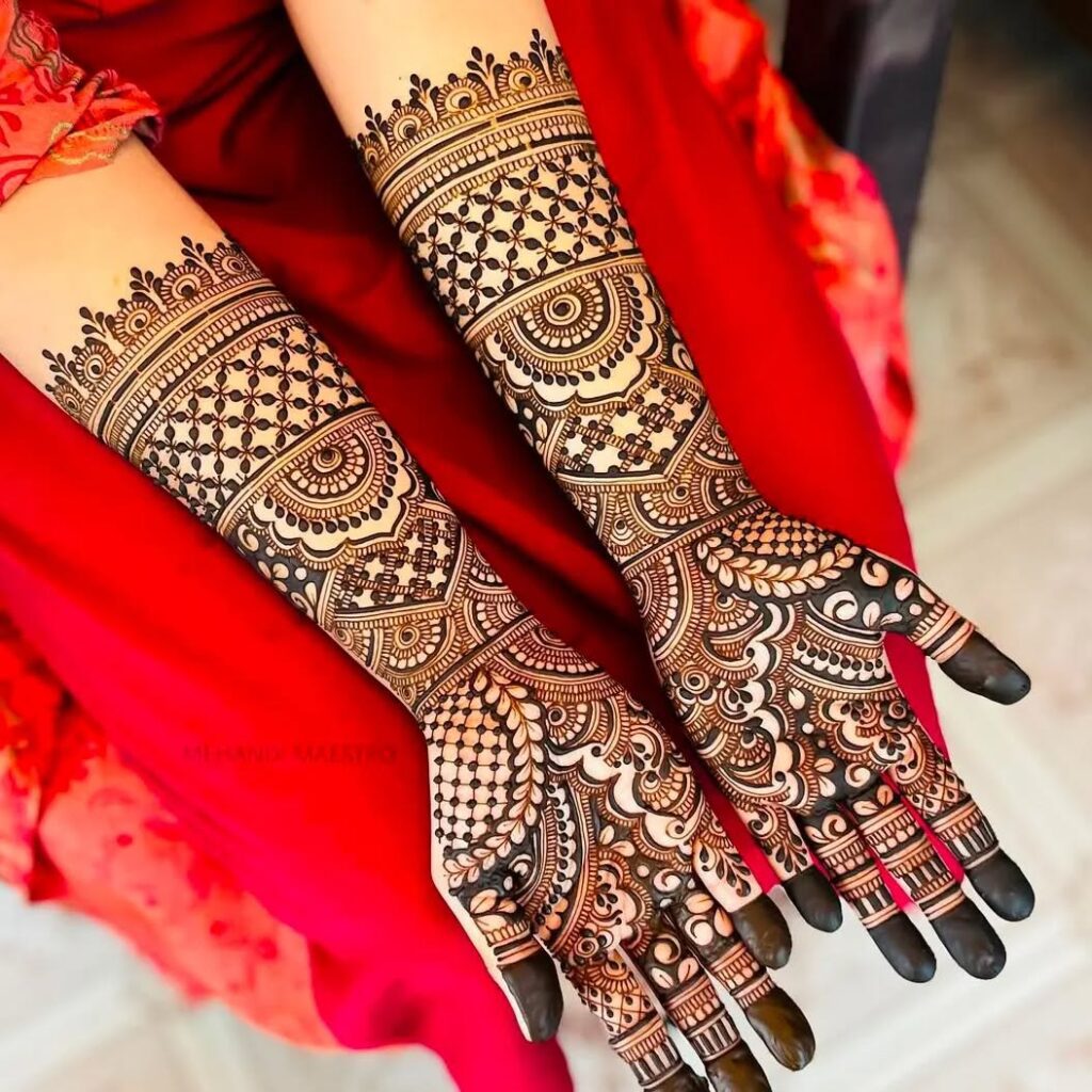 full hand mehndi design photo