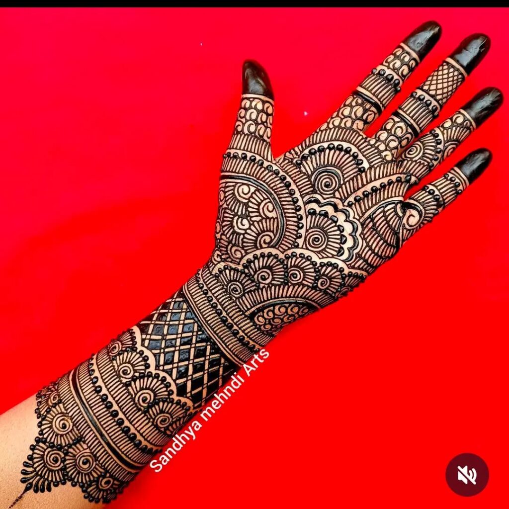 full hand mehndi design photo