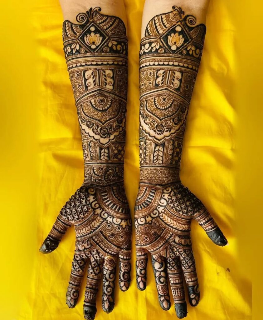 full hand mehndi design photo