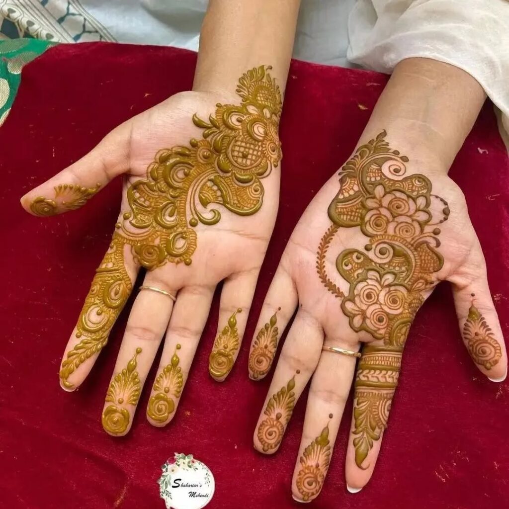 simple royal mehndi design
