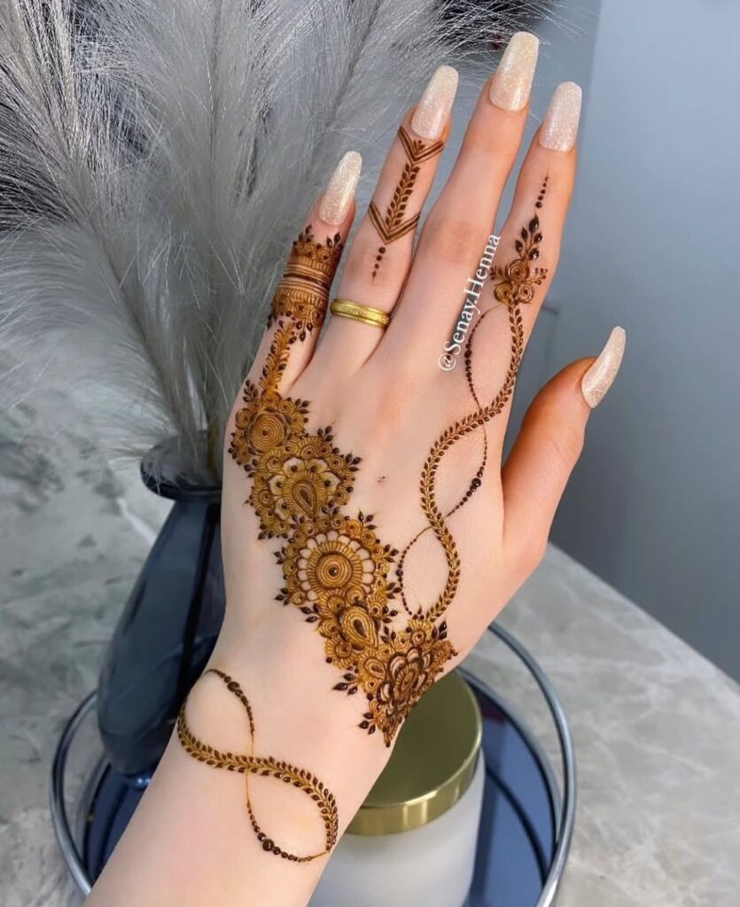 very easy mehndi design