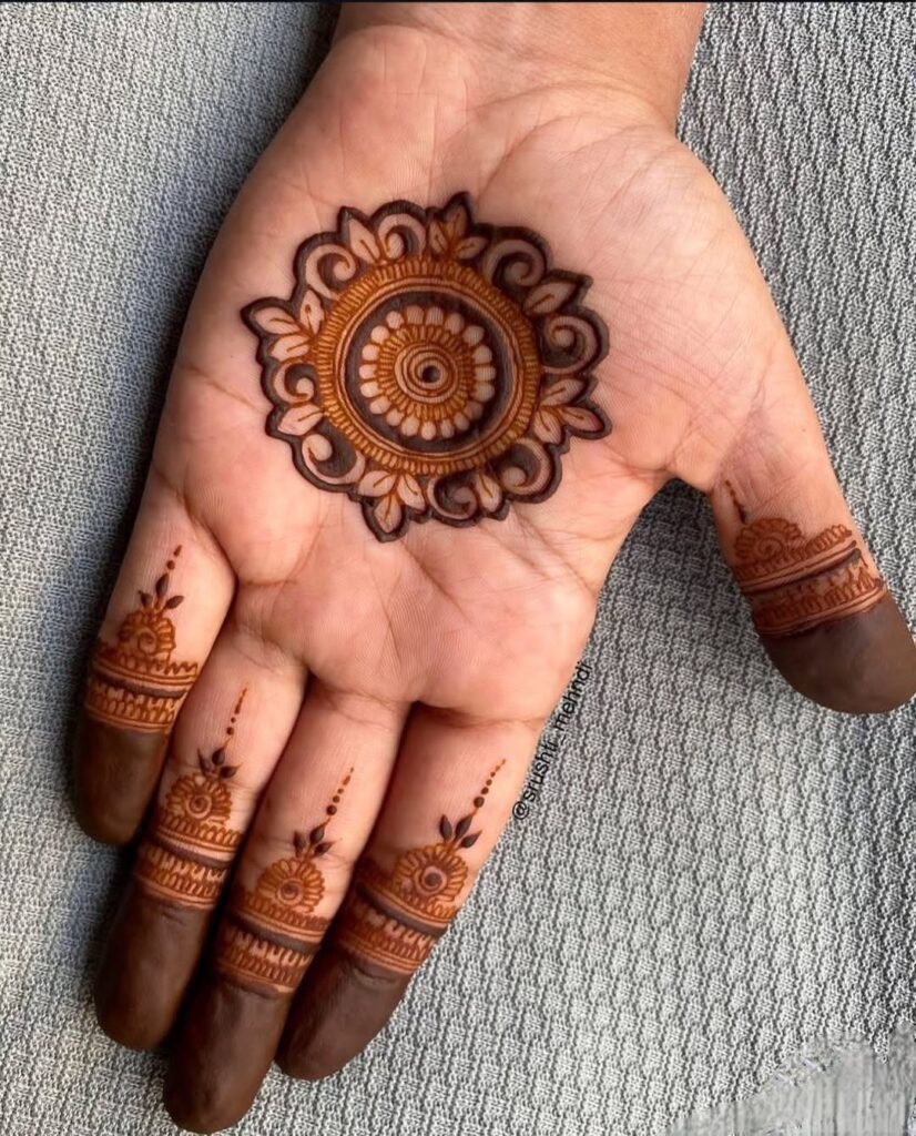 very easy mehndi design