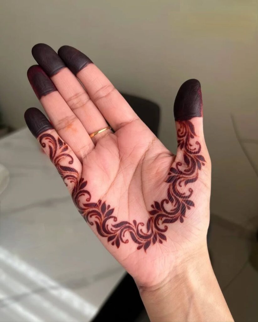 very easy mehndi design